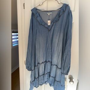 Women’s Lyocell denim look dress 2X